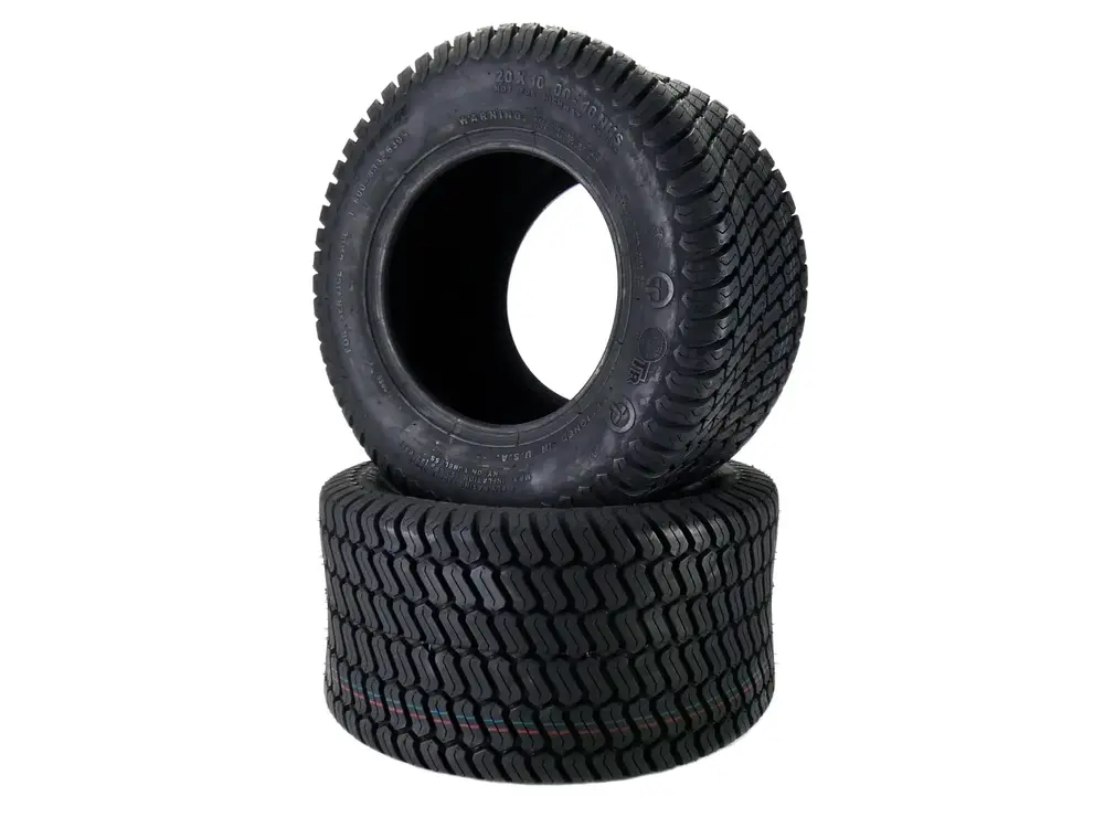 20x10.00-10 Turf Tires 4 Ply Lawn Mower and Garden Tractor 20x10x10 20x10-10 (2)