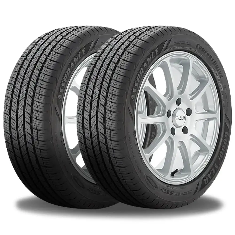 2 Goodyear Assurance Comfortdrive 215/55R17 94V All Season Tires 60K MI Warranty 413340582 / 215/55/17 / 2155517