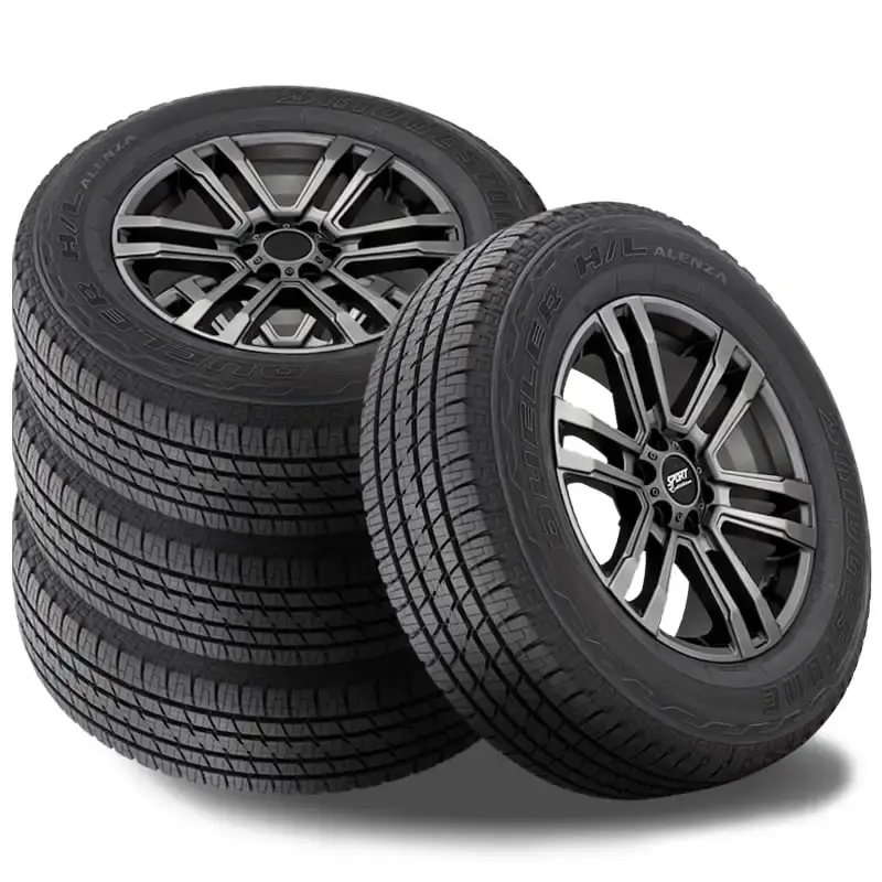4 Bridgestone Dueler H/L Alenza P 285/45R22 110H Tires. All Season. 65000 Mile BR 023716 / 285/45/22 / 2854522