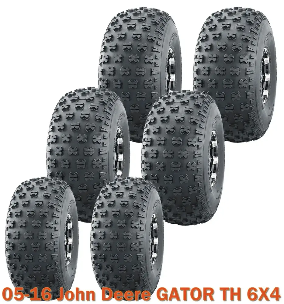 6 Utility ATV tires (2) 22.5x10-8 & (4) 25x12-9 fr 05-16 John Deere GATOR TH 6X4