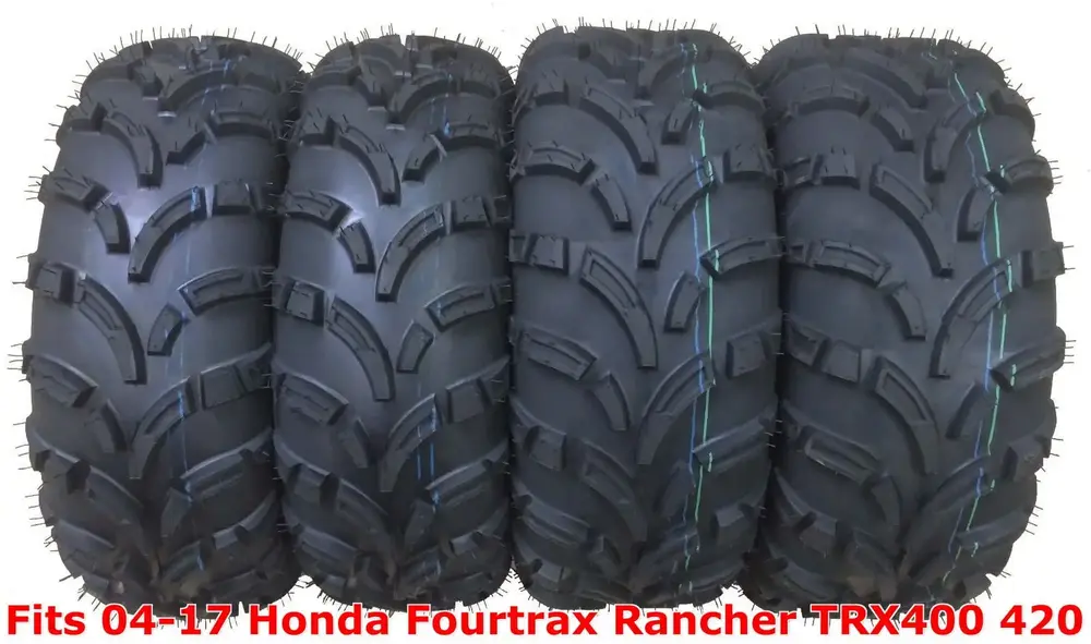 Full Set 04-17 Honda Fourtrax Rancher TRX400 420 ATV Tires 24x8-12 & 24x10-11