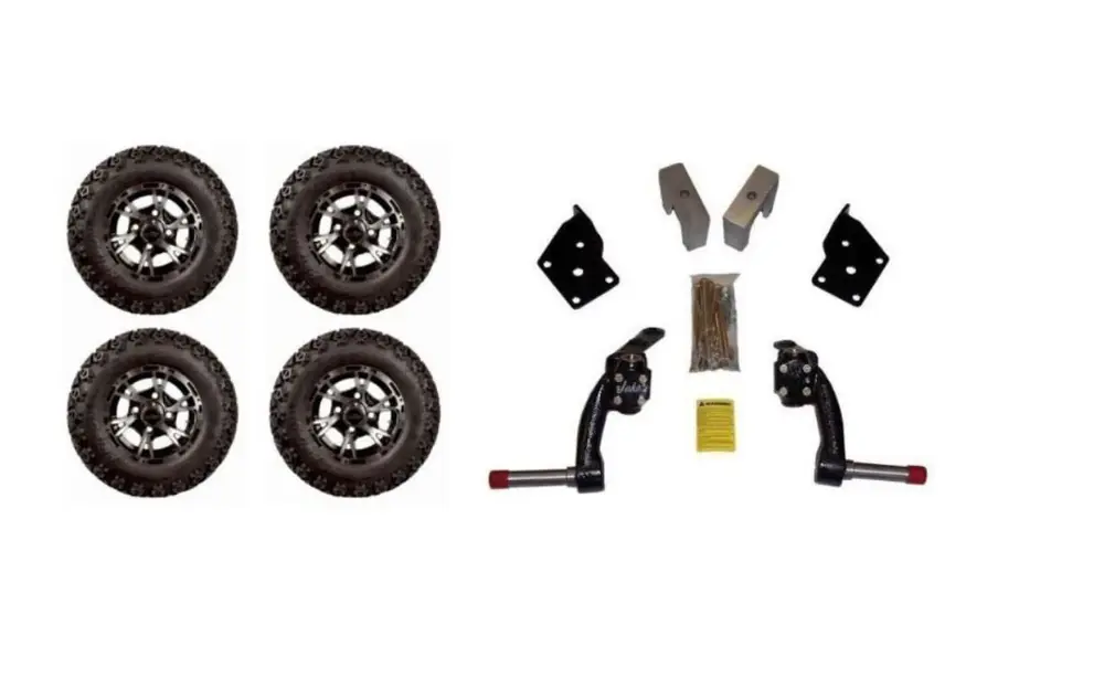 Lift Kit Combo with 10 Flash Wheels & Tires for STAR Golf Carts 2005-2009