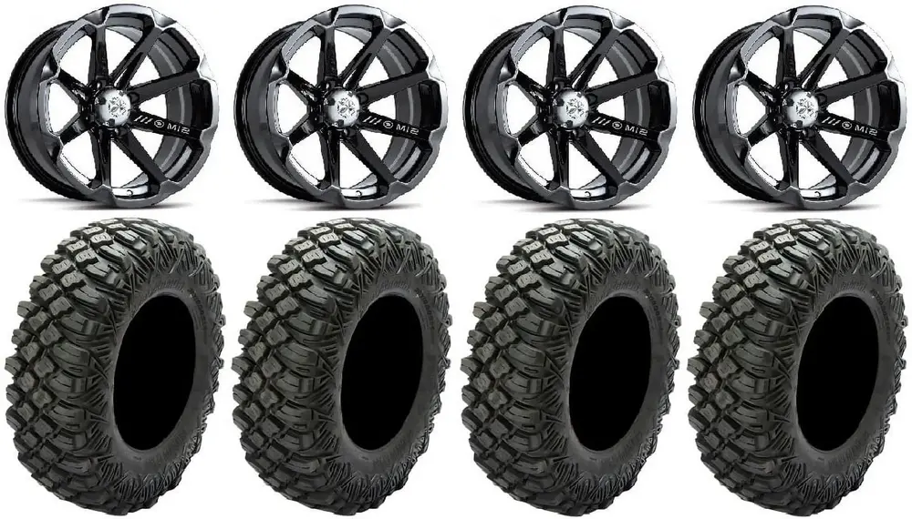 MSA Black Diesel 14 ATV Wheels 30 Crawler XG Tires Sportsman RZR Ranger