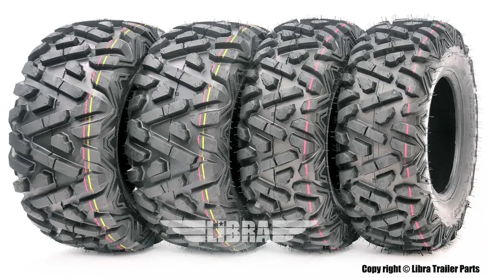 WANDA UTV ATV Tires 24x9-10 & 24x11-10 Bighorn Style 6PR. Set 4