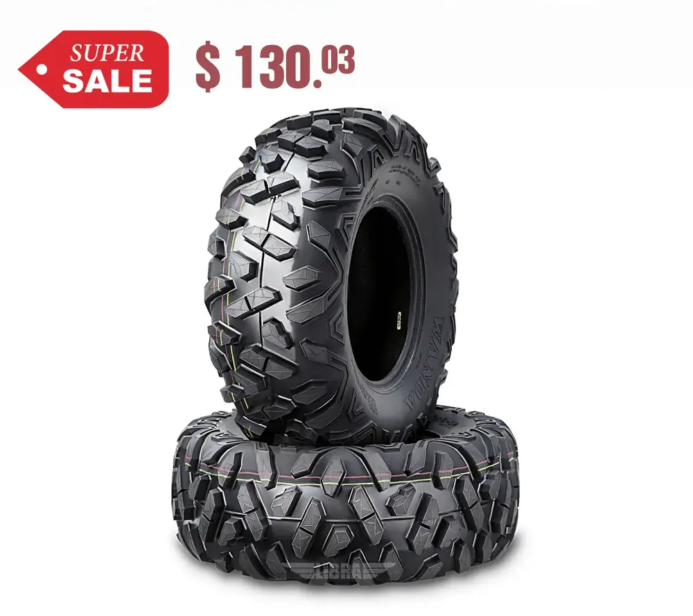Wanda ATV/UTV Tires 25X8-12 25X8X12 6PR P3501 All Terrain 10375. Set 2