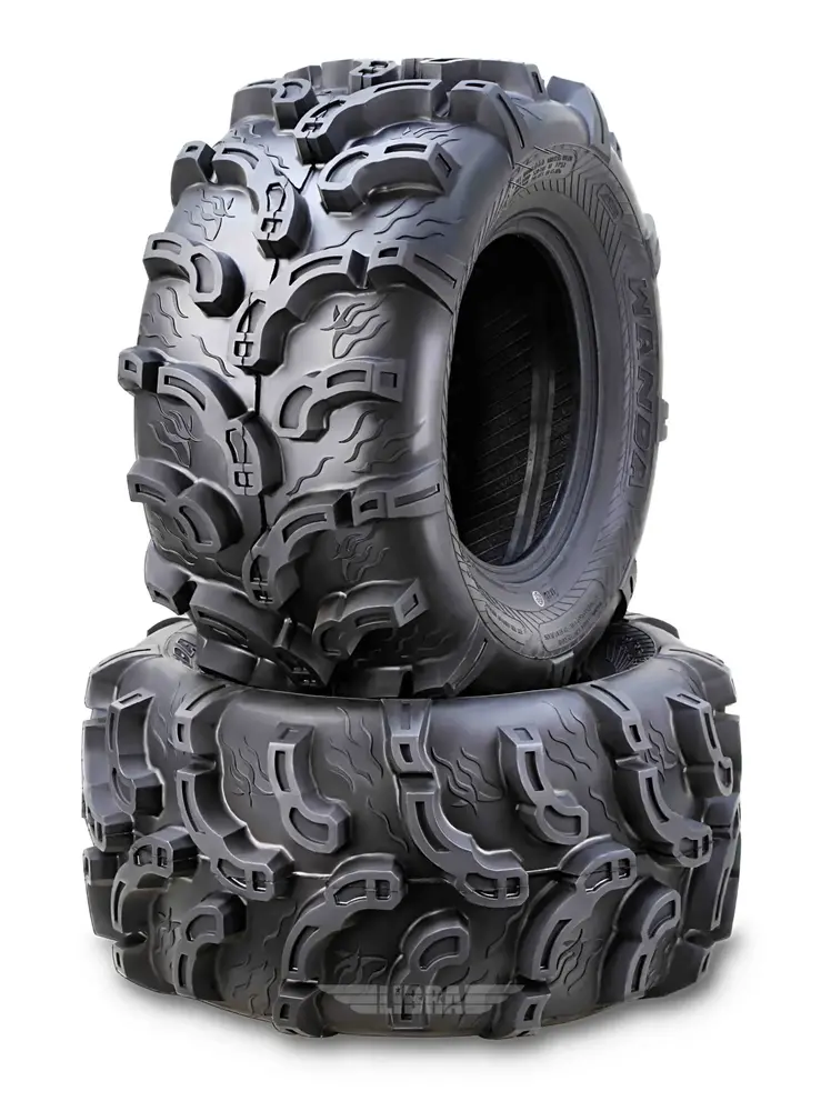Wanda ATV/UTV Tires 25x11-10 25X11X10 6PR P375 - 10216 Super Lug Mud. Set 2