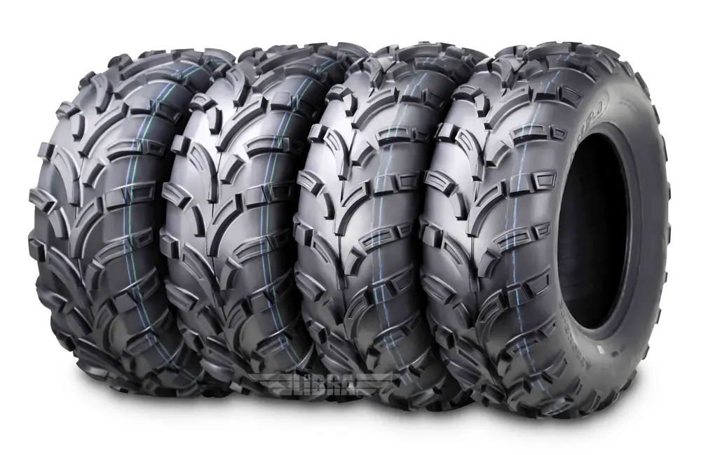Wanda ATV/UTV Tires 25x8-12 Front & 25x10-12 Rear 6PR P373 - 10243/10244. Set 4
