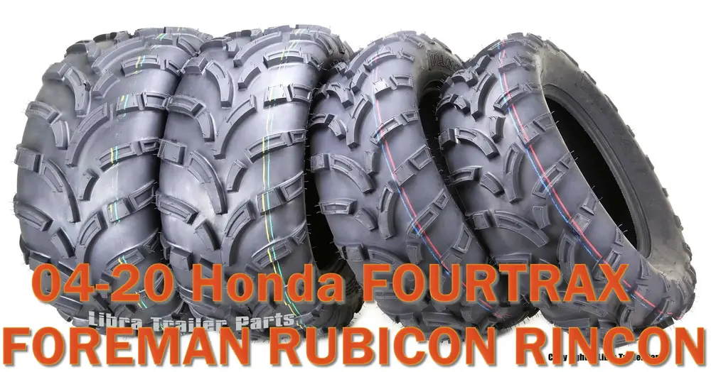 04-20 Honda FOURTRAX FOREMAN RUBICON RINCON ATV Tire Set WANDA 25x8-12 25x10-12 lite Mud