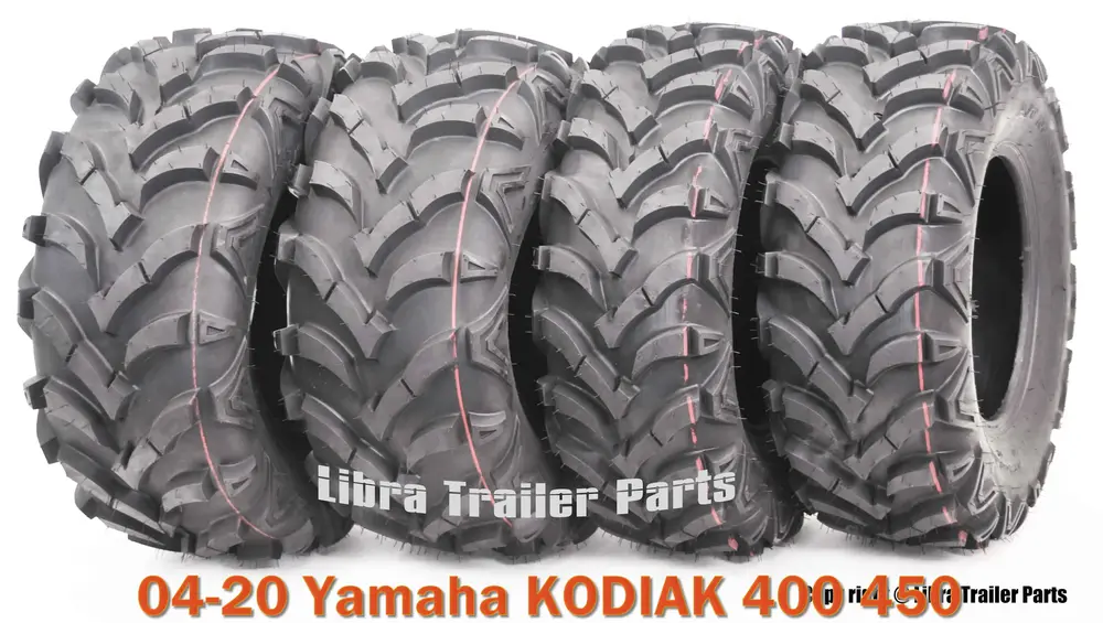 25X8X12 & 25X10X12 Set 4 ATV Solid Mud Tires fit 04-20 Yamaha KODIAK 400 450